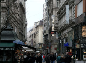 匈牙利布达佩斯瓦茨街
